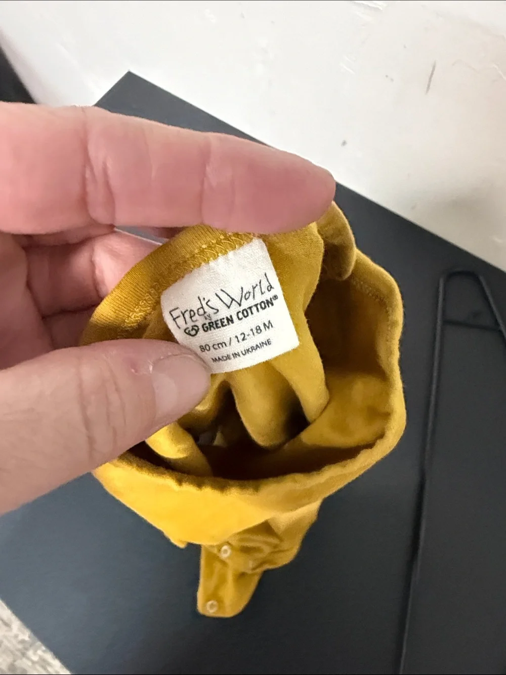 Kids Short-Sleeve One-Piece in Mustard Yellow